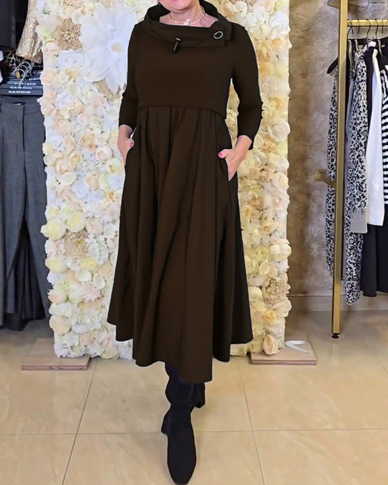 Kleid Modisch Street Uni A-Linie