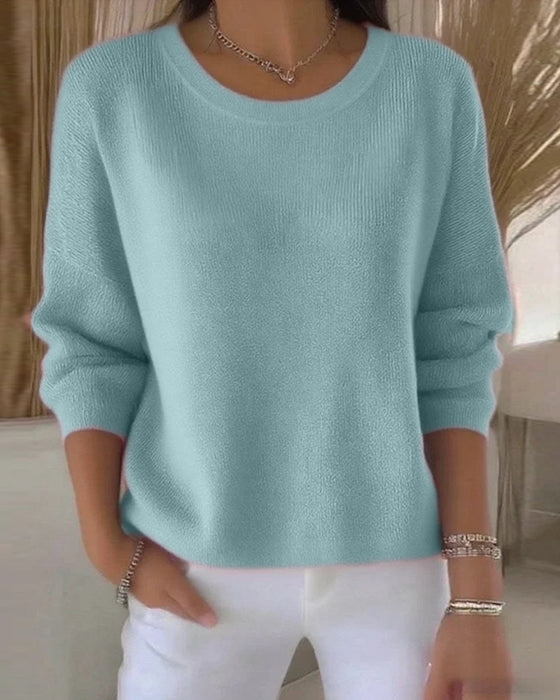 Pullover Uni Rundhals Drop Shoulder