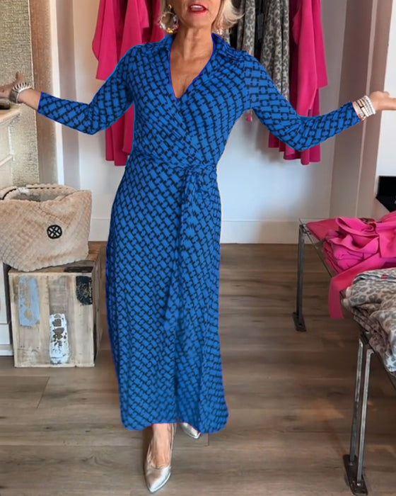 Elegantes Maxikleid mit V-Ausschnitt