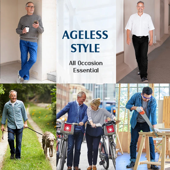 Herren Klassische Gerade Passform Stretchjeans
