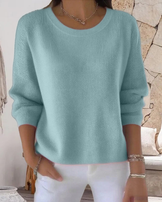 Pullover Uni Rundhals Drop Shoulder