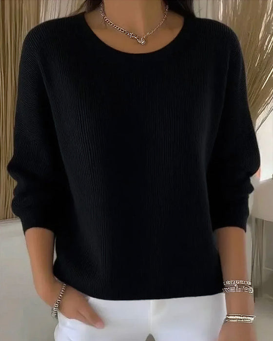 Pullover Uni Rundhals Drop Shoulder