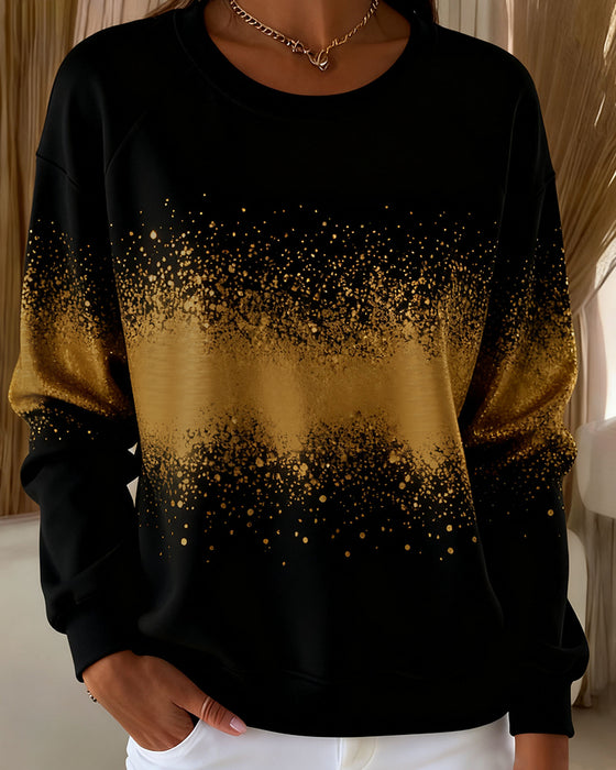 Sweatshirt modisch runder Hals Verlaufdruck