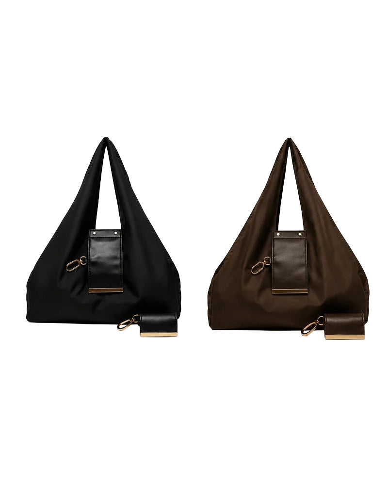 Verwandelbare Charm-Tasche – Stilvolle Vegane Leder Tote & Schlüsselanhänger-Charm