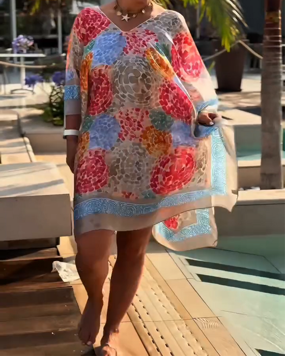 Strandkleid Resort Druck Badeanzug