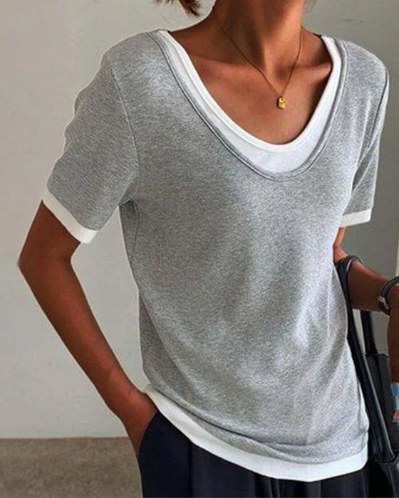 Lässige einfarbige T-Shirts