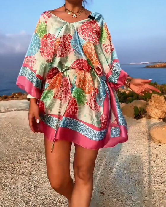 Strandkleid Resort Druck Badeanzug