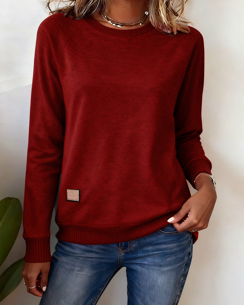 Modisches Casual-Sweatshirt mit Rundhalsausschnitt