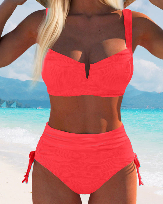 Badeanzug BH-Stil Hohe Taille Dreieck