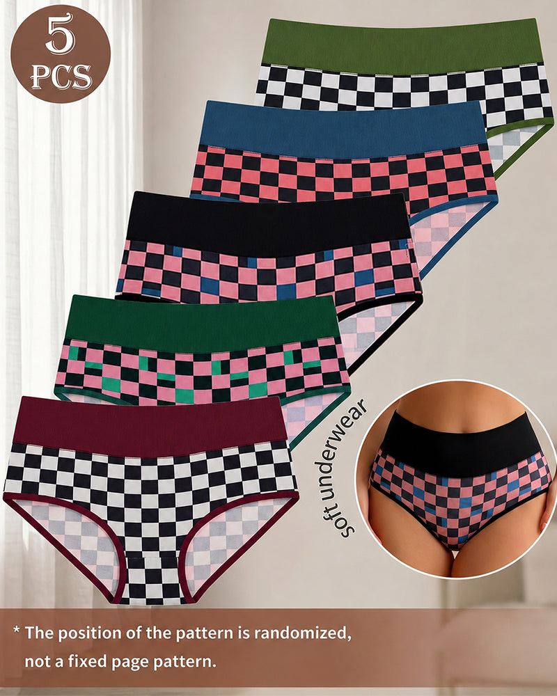 Set 5er-Pack Nahtlose Hohe Taille Slips