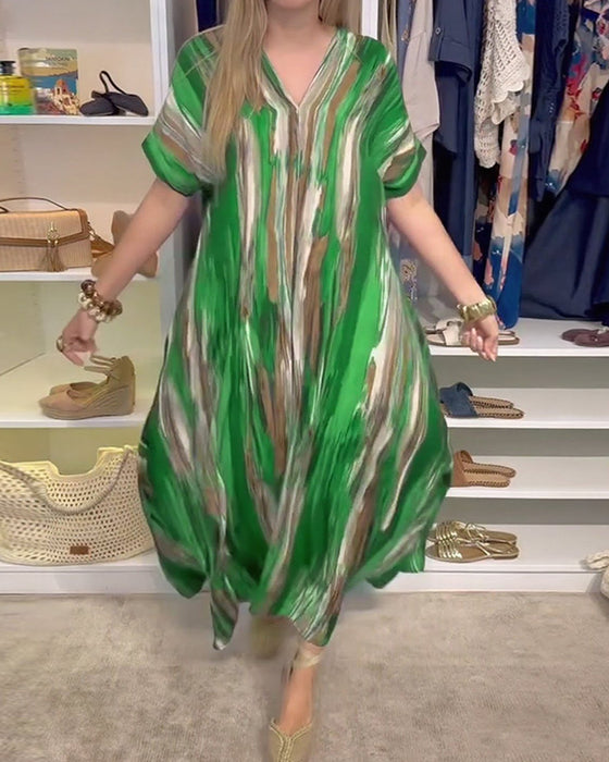 Kleid lässig locker V-Ausschnitt