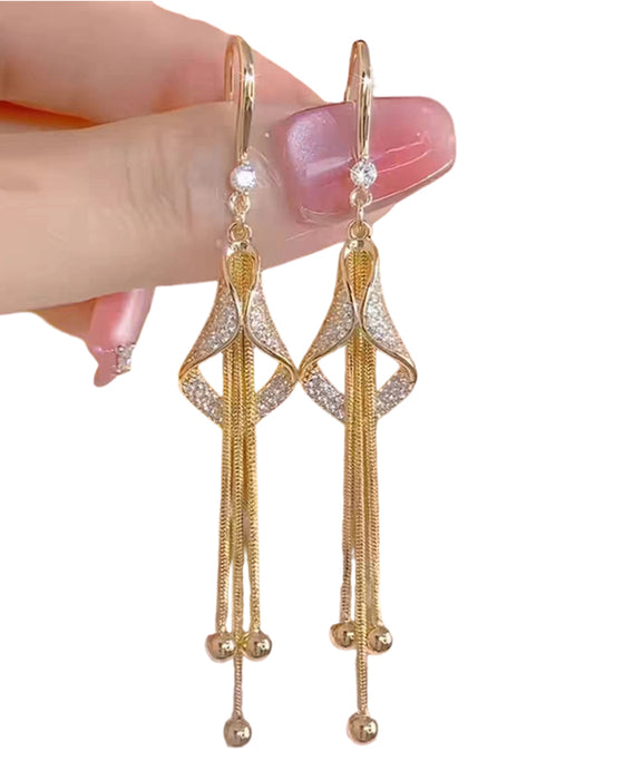 ✨ Ohrringe Elegant Diamantförmige Fransen 💎