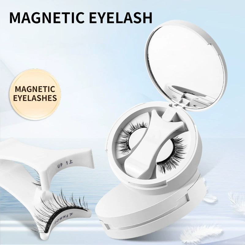 Portable magnetic false eyelashes
