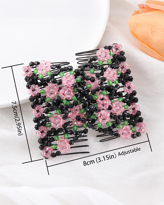 Elastischer Perlen Haaraccessoire Kamm