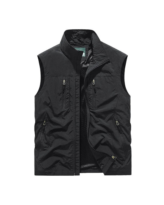 Zeitbegrenzter Sale – 50 % Rabatt🔥🧥 Übergroße Sleevelose Westenjacke Für Herren Mit Taschen