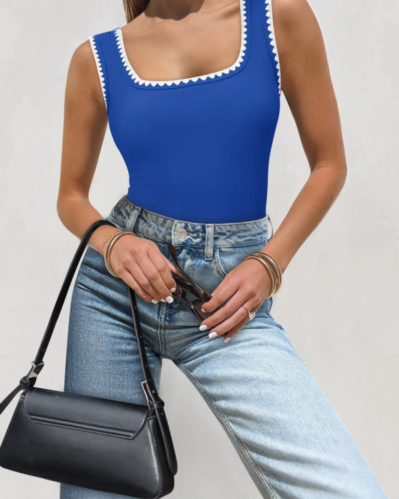 Tanktop A Quadratischer Ausschnitt tailliert