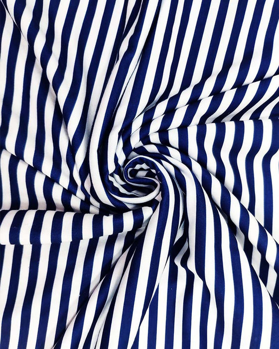 Kleid Rundhals Streifen Krawatte Taille