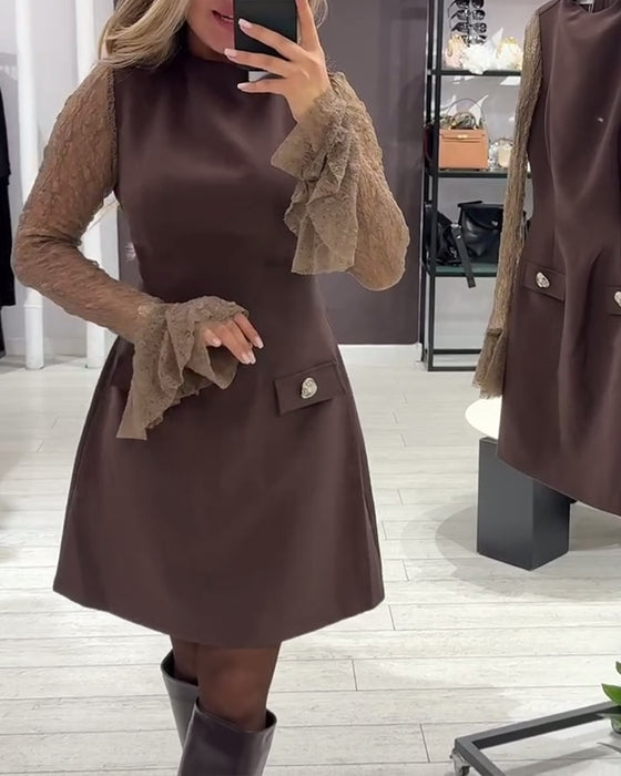 Stilvolles und elegantes Kleid mit Glockenärmeln