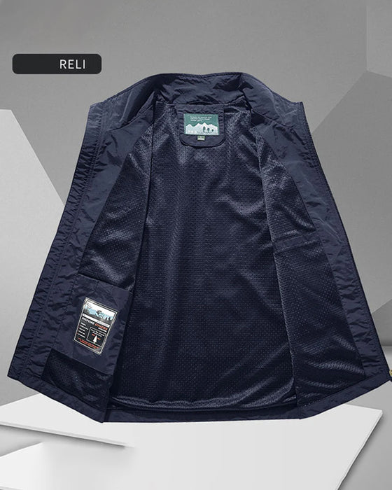 Zeitbegrenzter Sale – 50 % Rabatt🔥🧥 Übergroße Sleevelose Westenjacke Für Herren Mit Taschen