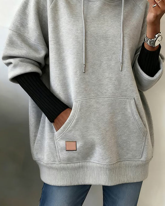 Lockerer Kapuzenpullover Im Casual-Stil
