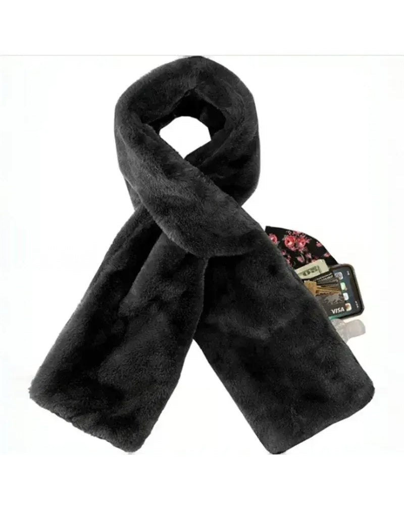 🎁Versteckte Tasche Kuscheliger Schal Warm Weich Und Sicher Reißverschluss🧣