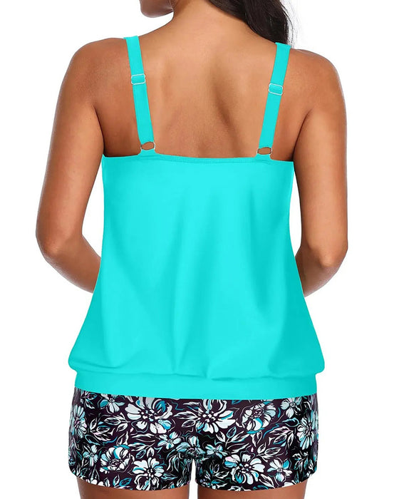 Tankini Tanktop-Stil Zweiteiler