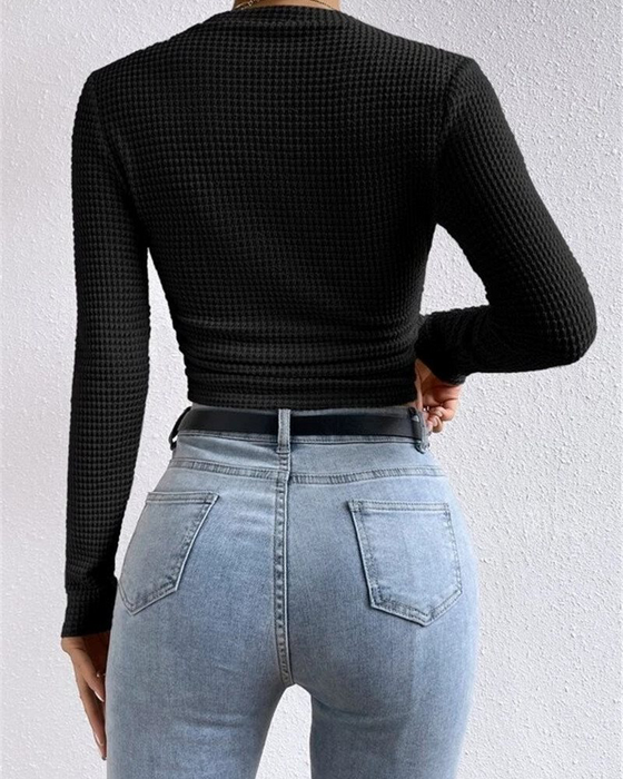 Oberteil Slim Fit Vielseitig Langarm