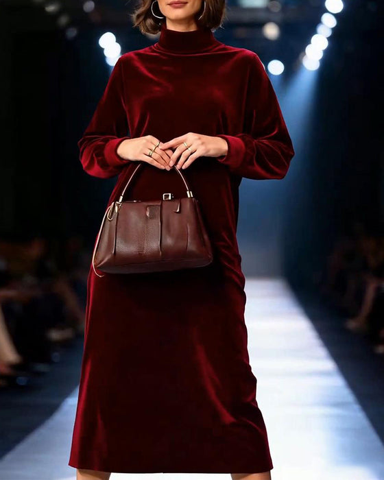 Kleid Mit Elegantem Ambiente, Modischem Aussehen Und Langer Ärmel