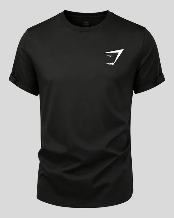 T-Shirt Mit Rundhals, Kurze Ärmel