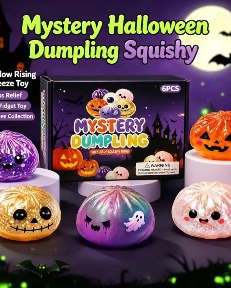Halloween-Set Mit Süßen Gruseligen Geister-Maruko-Quetsch-Spielzeugen, Mini-Tragbarer Stressball, Sensorische Produkte Für Halloween-Artikel, Füllung Für Party-Tüten & Mini-Geschenke