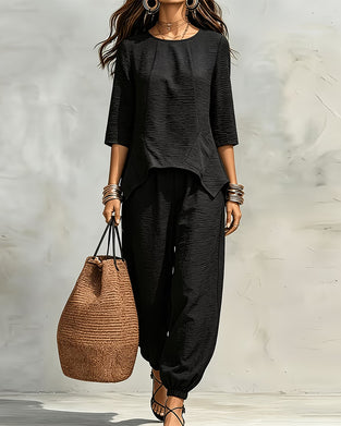 Set Unregelmäßige Bluse Und Jogginghose