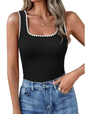 Tanktop A Quadratischer Ausschnitt tailliert