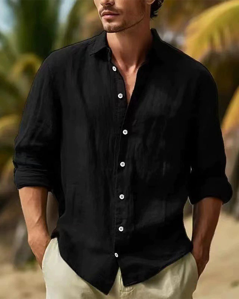 Herren Hemd Button-Down Entspannt
