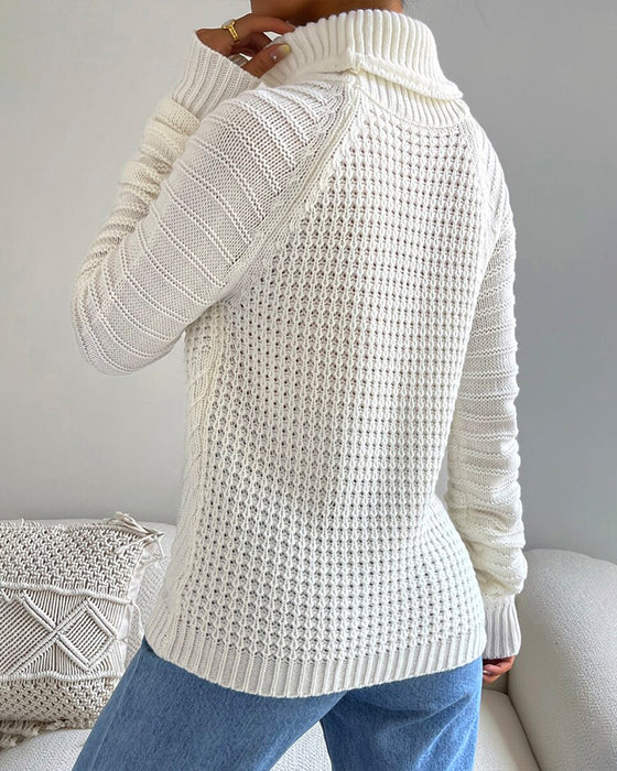 Pullover Stehkragen Raglanärmel