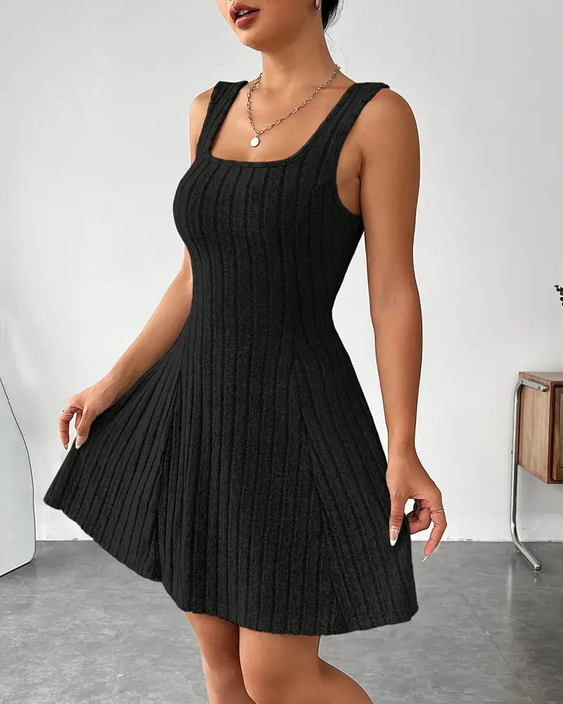 Set Kapuzenpullover Top Tank Kleid Zweiteilig