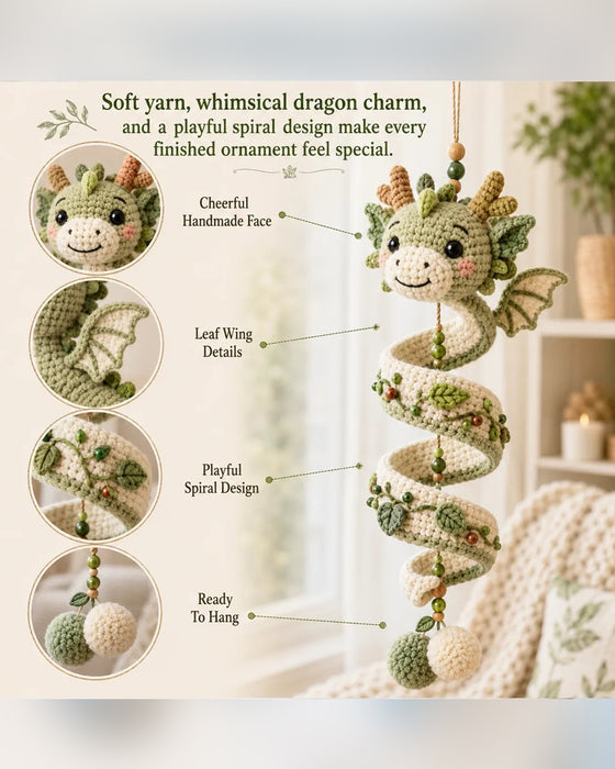 🐉 Anfängerfreundliches DIY-Set für ein verzaubertes Drachen-Spiral-Hängeornament | Komplettset inklusive aller Werkzeuge und einer Schritt-für-Schritt-Anleitung 💕