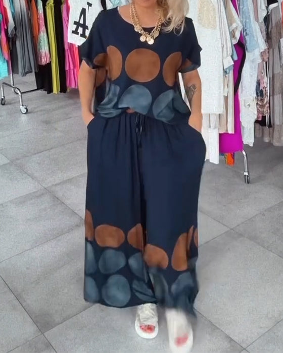 Set Street Fashion Lässig Druck Zweiteilig