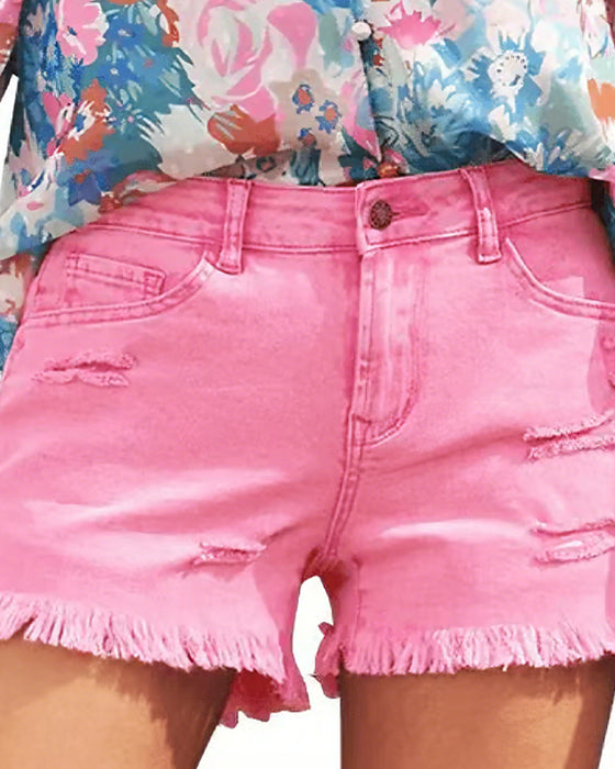 Shorts Rohsaum Denim