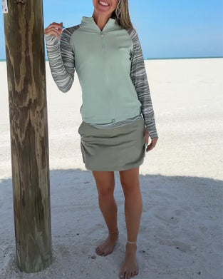 Tanktop & Baderock Dreiteiliges Badeanzug-Set: Sonnenschutz Sport