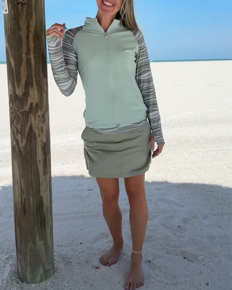 Tanktop & Baderock Dreiteiliges Badeanzug-Set: Sonnenschutz Sport