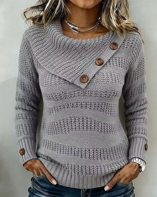 Pullover Diagonal Revers Knopf