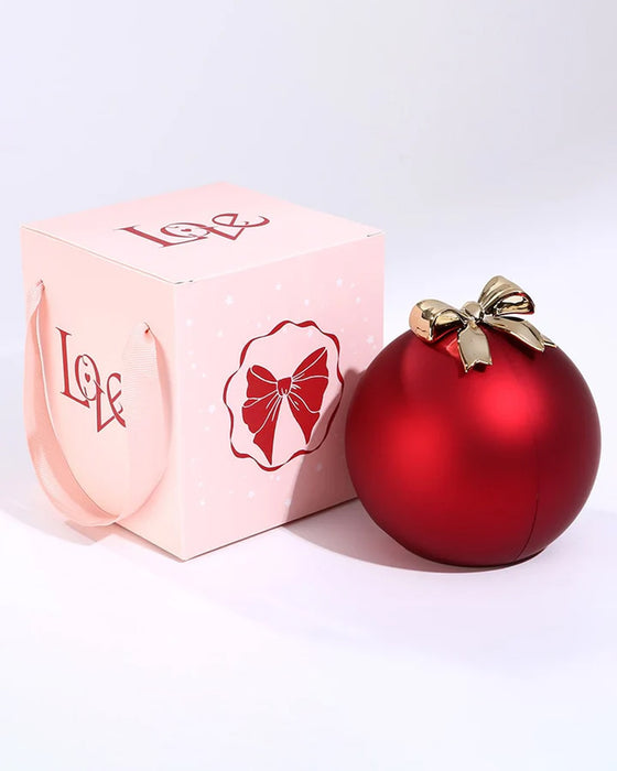Ball Rose Box - Mit Graviertem Doppelherz-Halsband