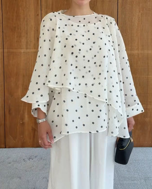Bluse Polka Dot Unregelmäßig