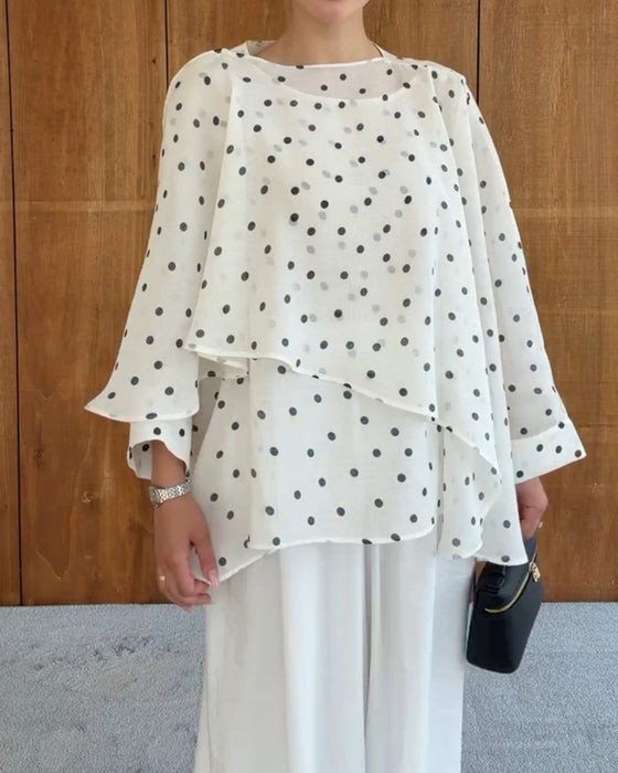 Bluse Polka Dot Unregelmäßig