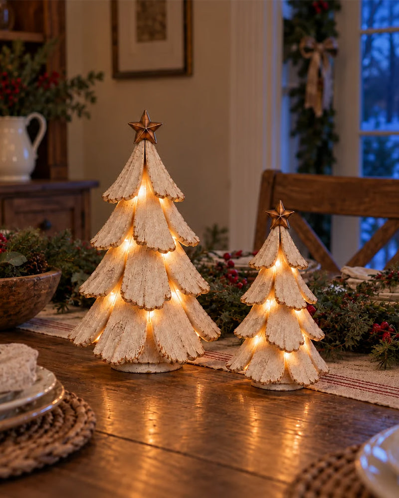🎄🌙 Vintage Weihnachtsbaum Mit Licht Figur