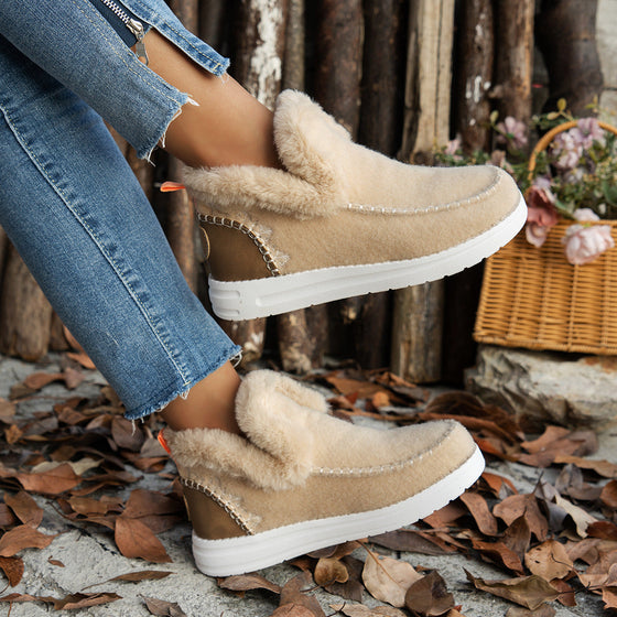 ❄️Damen Winterstiefeletten rutschfest mit Kunstfellfutter