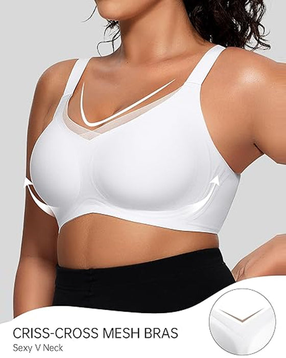 Damen-BH ohne Bügel mit V-Mesh – bequemer und stützender Bralette