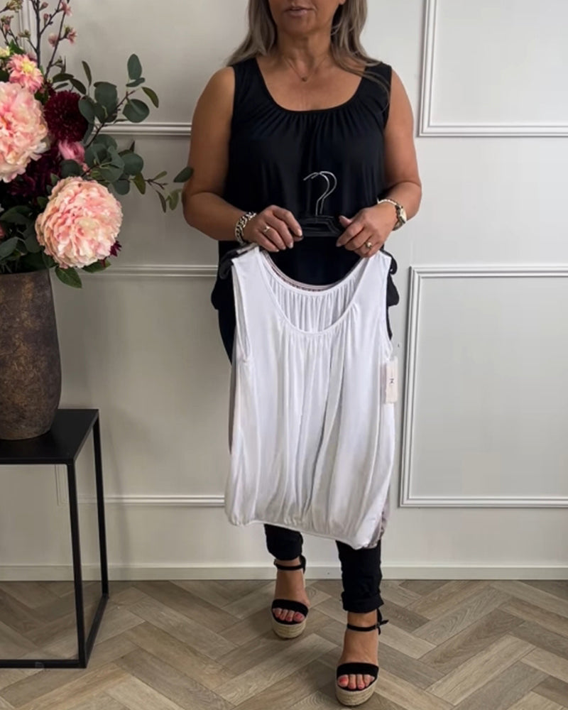 Tanktop Eingebauter Bh U-Ausschnitt Casual