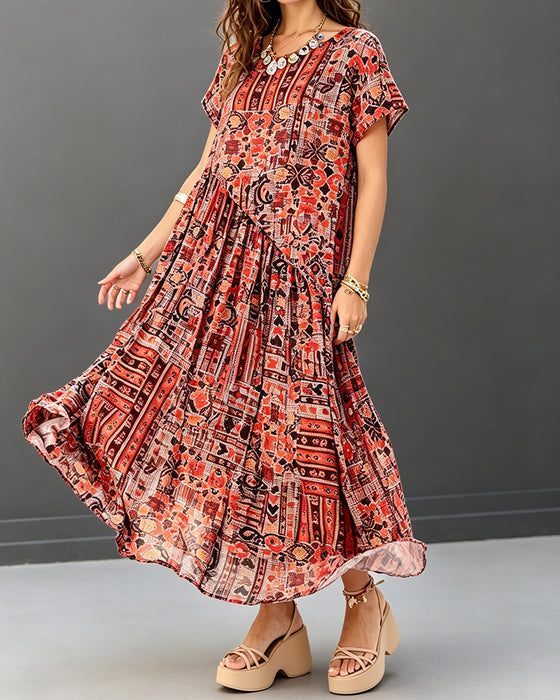 Kleid Lässig Kurzarm