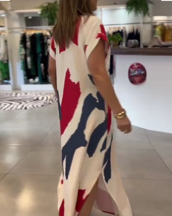 Kleid kurzärmelig bedruckt